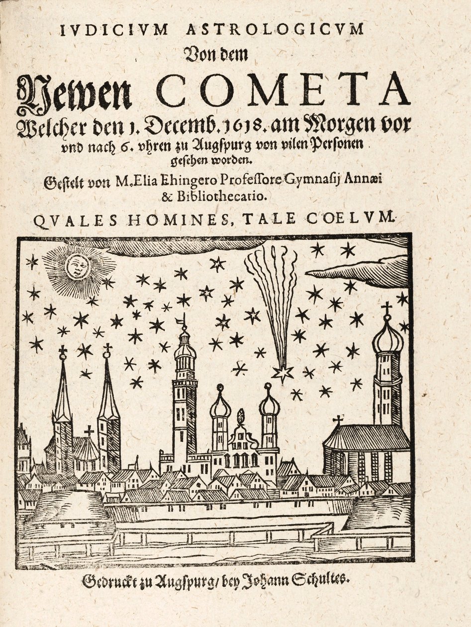 Egy új üstökös a németországi Augspurgból 1618. december 1-jén, pub. 1618. alkotó: Elias Ehinger 1573 1653.
