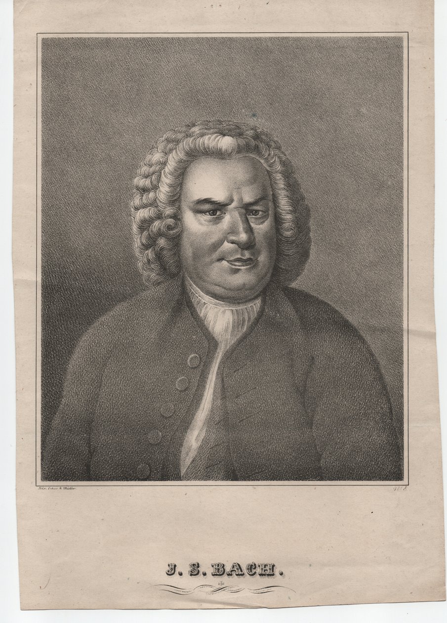 Johann Sebastian Bach (1685-1750) (1850 körül, metszet) alkotó: Elias Gottleib (after) Haussmann