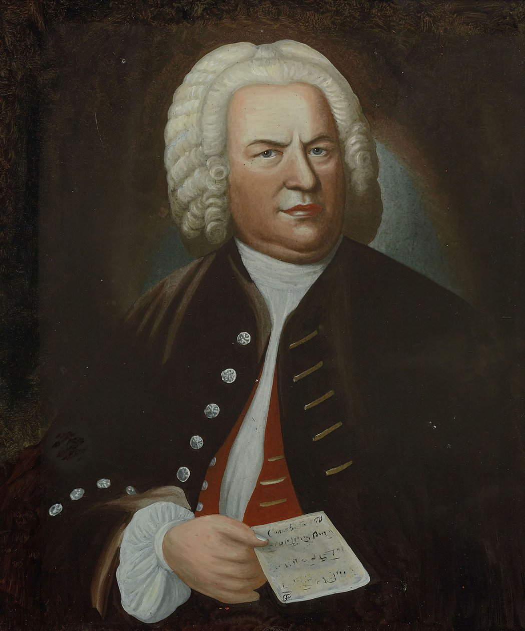 Johann Sebastian Bach portréja, a 18. század közepe... alkotó: Elias Gottlob Haussmann