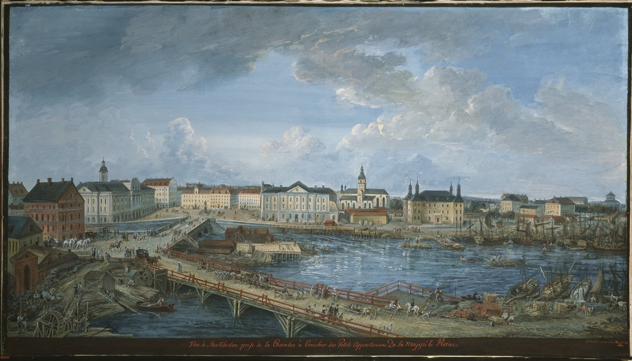 Kilátás Stockholmra. alkotó: Elias Martin