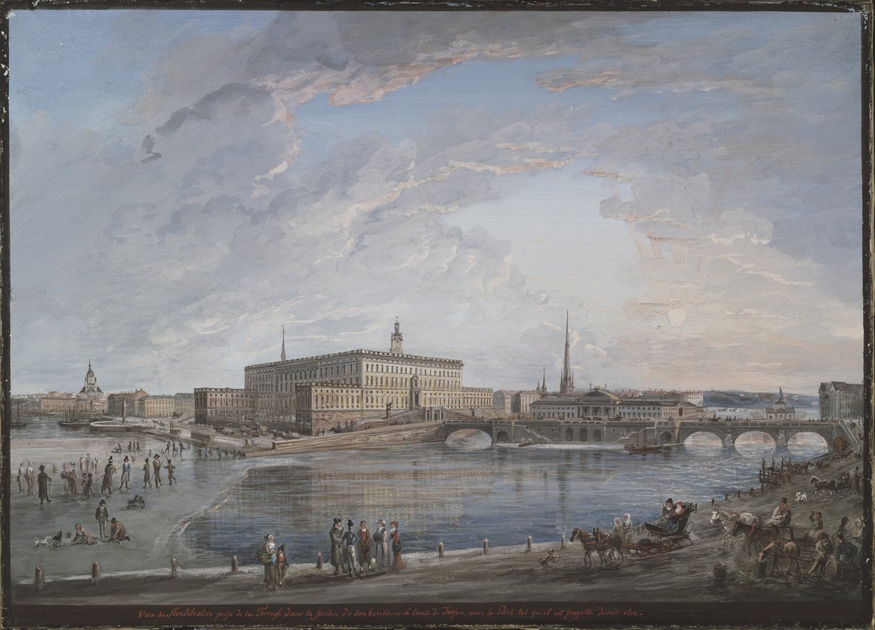 Stockholm látképe alkotó: Elias Martin
