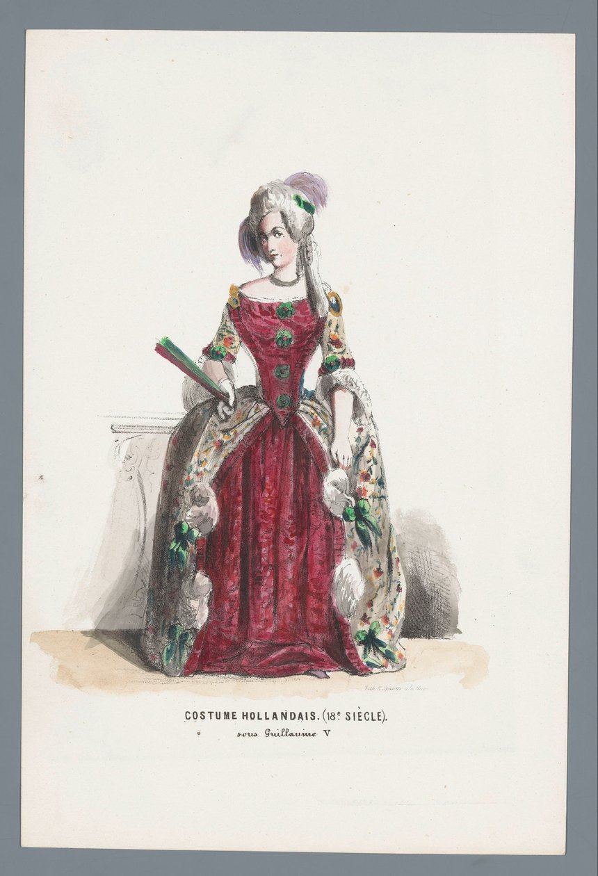Holland jelmez. (18. század). V. Vilmos alatt alkotó: Elias Spanier