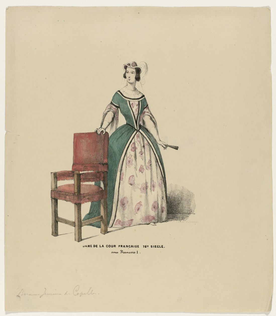A francia udvar hölgye 16. század. I. Francois alatt (cím a tárgyon) alkotó: Elias Spanier