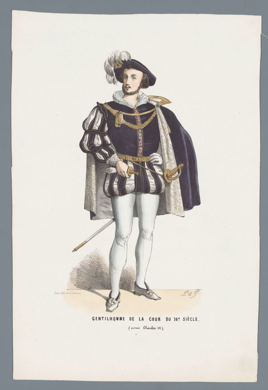 A 16. század udvari úriembere (IX. Károly alatt) (cím a tárgyon) alkotó: Elias Spanier