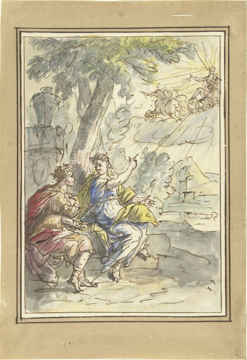 Clymene mesél fiának, Phaetonnak apjáról, Apollónról alkotó: Elias van Nijmegen