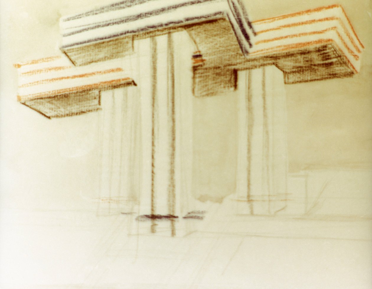 El Lissitzky (Lazar Markovich Lissitzky) tervezett wolkenbugel (felhővas) épületének tervrajza, amely soha nem épült meg alkotó: Eliezer Markowich Lissitzky