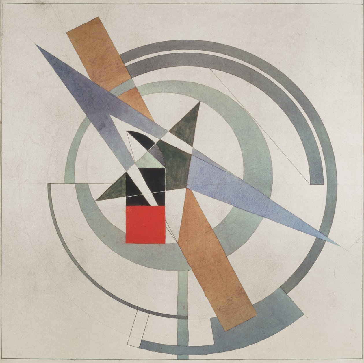 Ék Vörös térrel (guache papíron) alkotó: Eliezer Markowich Lissitzky
