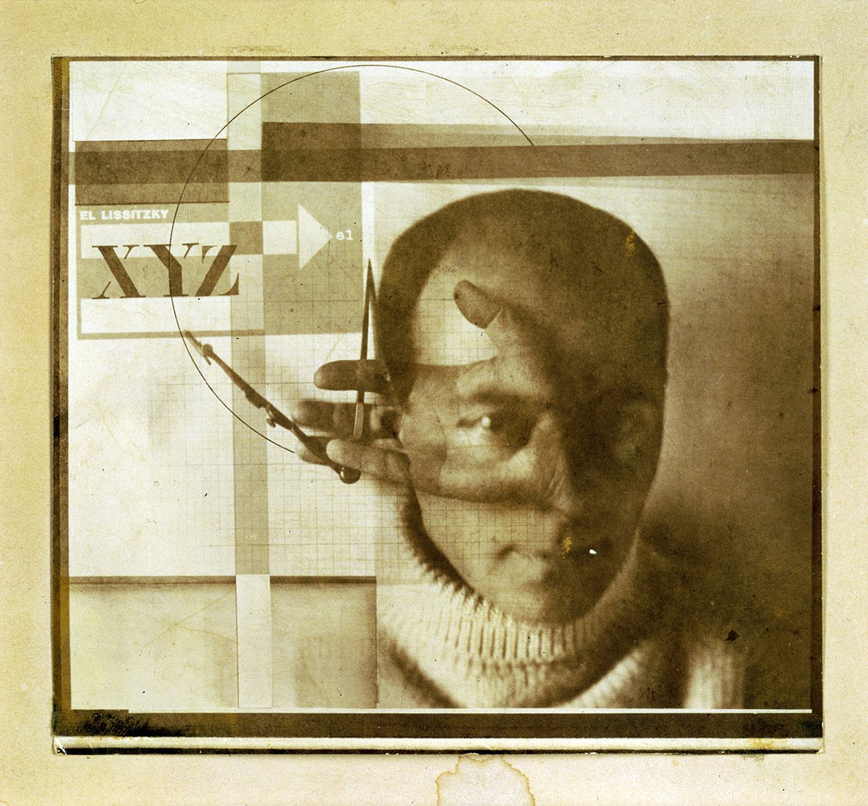 The Constructor (önarckép) – Lazar Lissitzky dit El Lissitzky (Lissitsky ou Lissitski) fényképe (1890-1941) – 1924 – Fénykép – Van Abbemuseum, Eindhoven alkotó: Eliezer Markowich Lissitzky