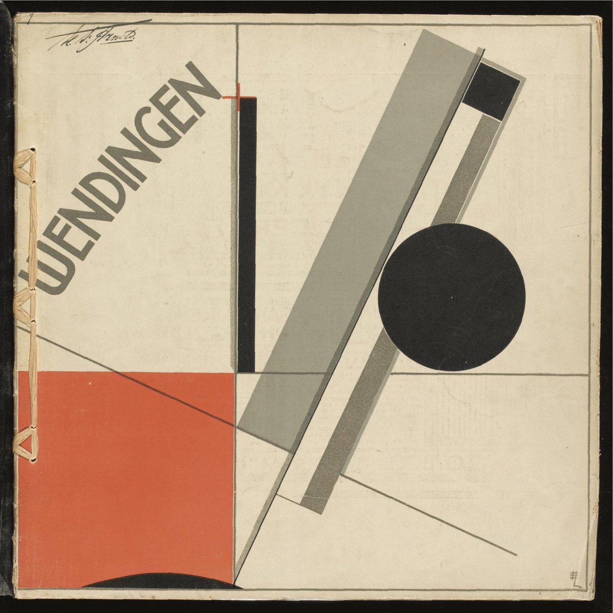 Wendingen No 11 par Lissitzky, El (1890-1941). Színes litográfia, méret: 33,2x33,2 alkotó: Eliezer Markowich Lissitzky