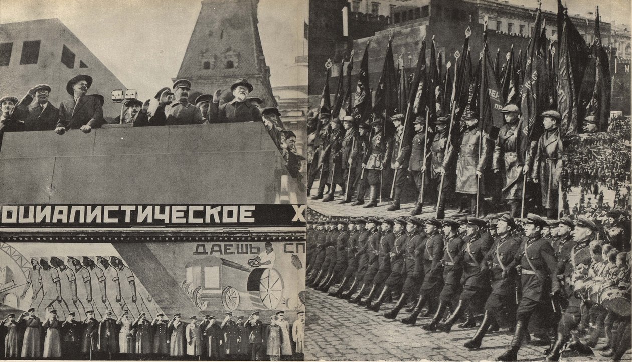 Illusztráció: Szovjetunió építi a szocializmust, 1933. alkotó: Eliezer Markowich Lissitzky