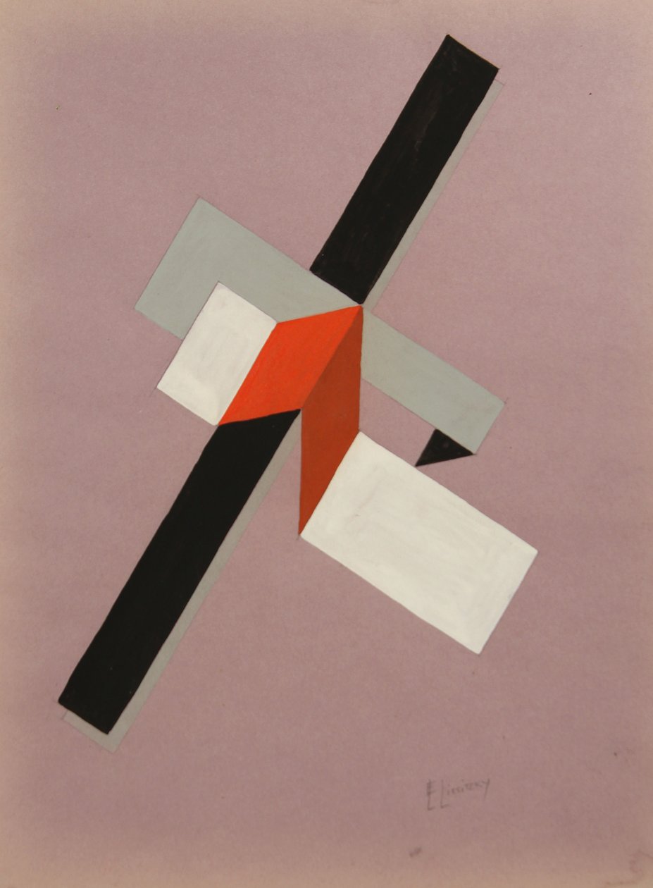 Proun, 1923 körül alkotó: Eliezer Markowich Lissitzky