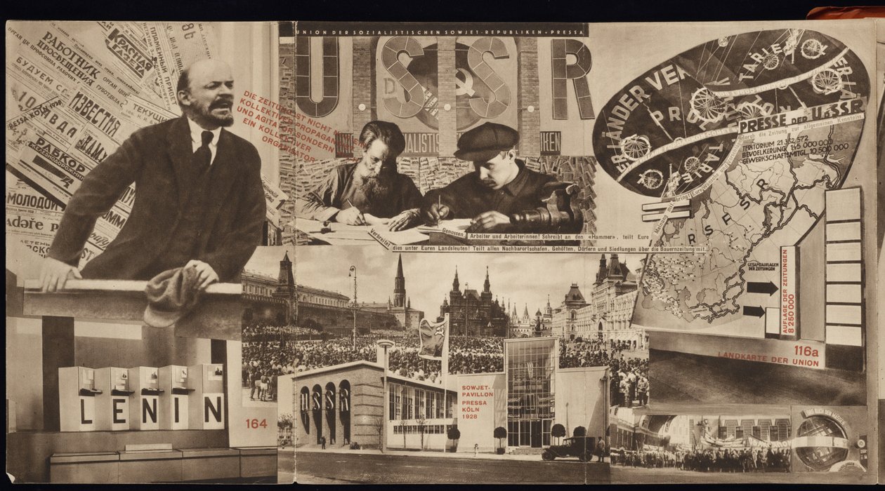 Szovjetunió. A kölni nemzetközi sajtókiállítás szovjet pavilonjának katalógusa, 1928 alkotó: Eliezer Markowich Lissitzky