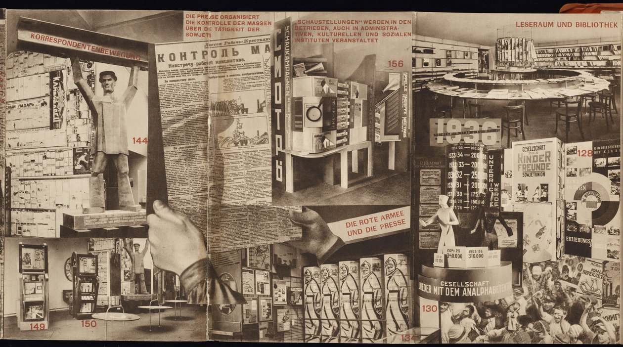 Szovjetunió. A kölni nemzetközi sajtókiállítás szovjet pavilonjának katalógusa, 1928 alkotó: Eliezer Markowich Lissitzky