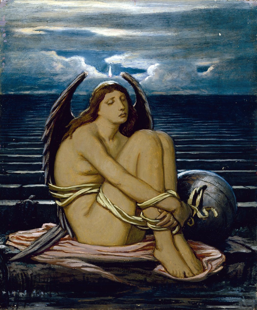 Soul in Bondage, c. 1891 (olaj, karton) alkotó: Elihu Vedder