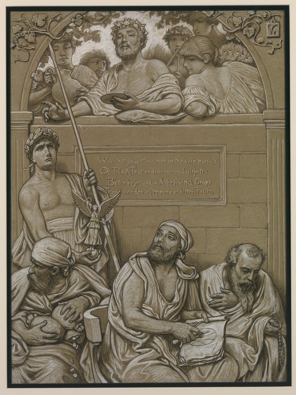 (Illusztráció Omar Khajjám Rubáijátjához) Előzéklap alkotó: Elihu Vedder