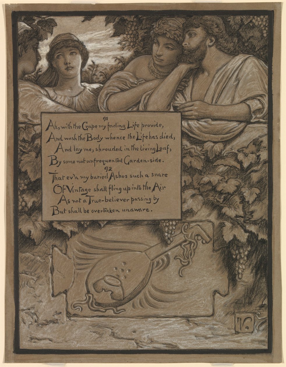 (Illusztráció Omar Khayyám Rubáiyátjához) Omar sírja alkotó: Elihu Vedder
