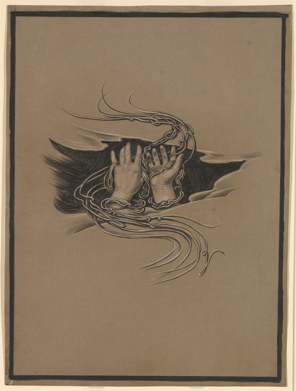 (Illusztráció Omar Khayyám Rubáiyátjához) Kegyelmet adó és kegyelmet kérő kezek alkotó: Elihu Vedder