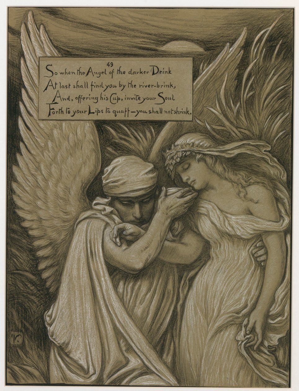 (Illusztráció Omar Khayyám Rubáiyátjához) A halál kelyhe alkotó: Elihu Vedder