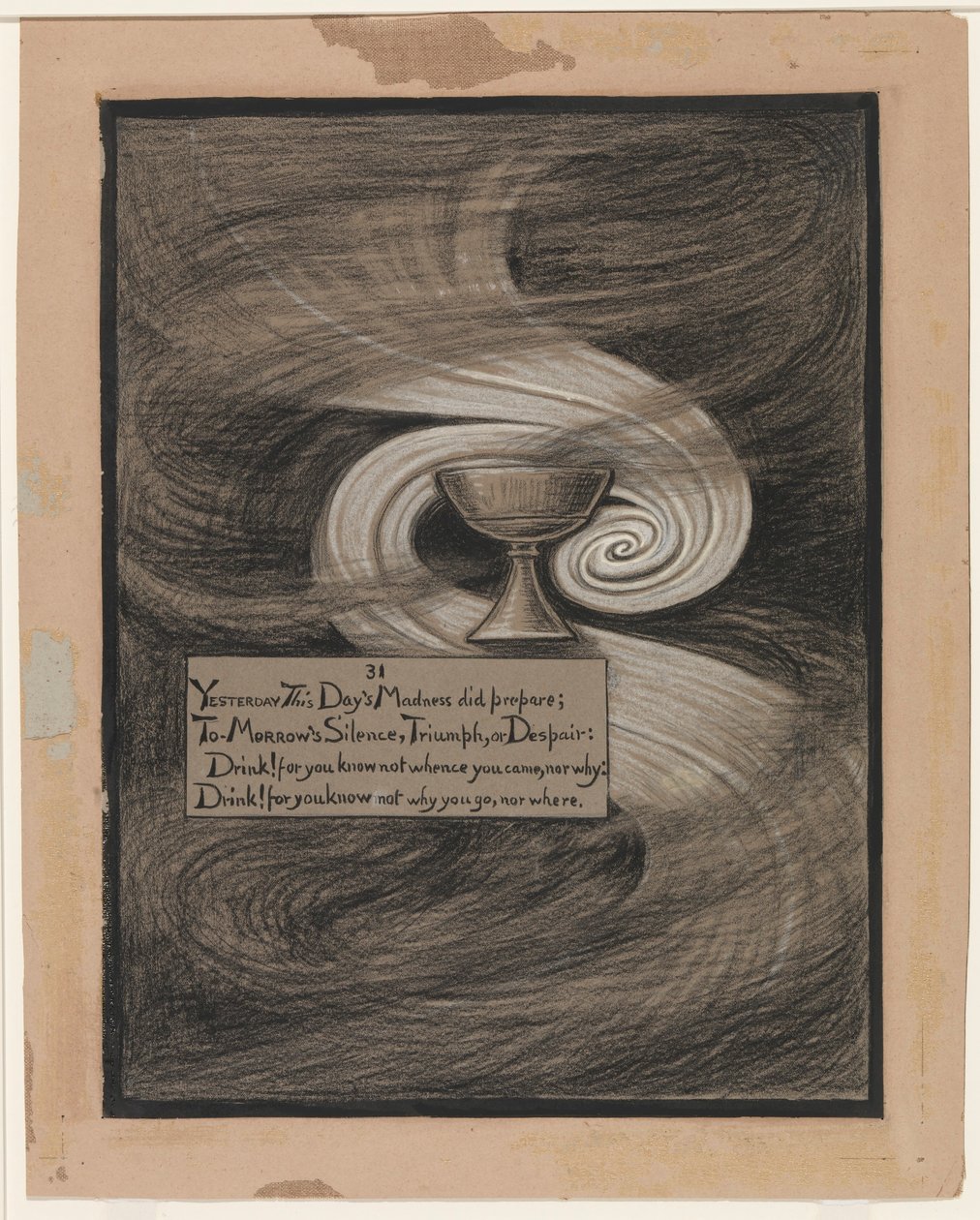 (Illusztráció Omar Khayyám Rubáiyátjához) A kétségbeesés pohara alkotó: Elihu Vedder