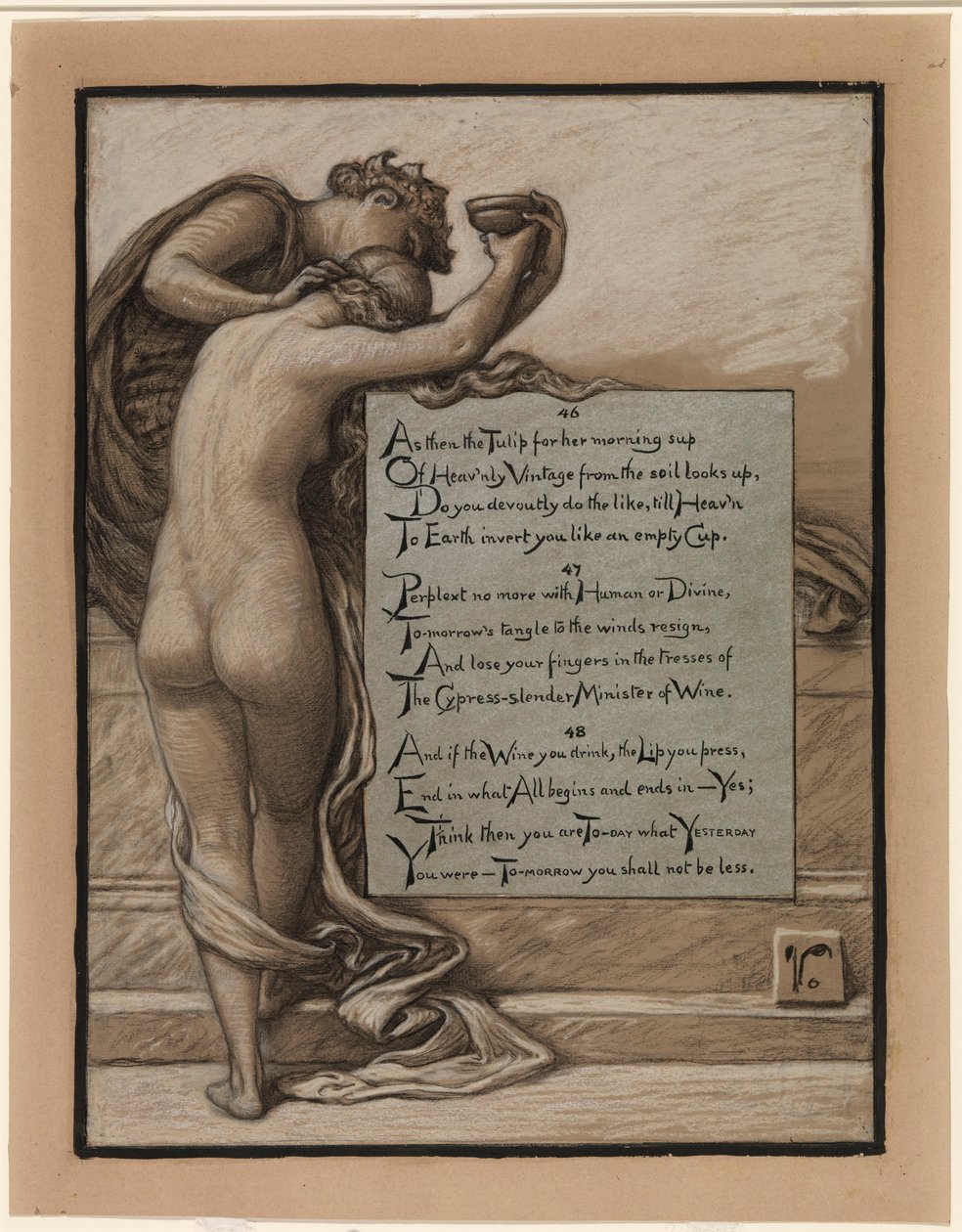 (Illusztráció Omar Khayyám Rubáiyátjához) A szerelem kelyhe alkotó: Elihu Vedder