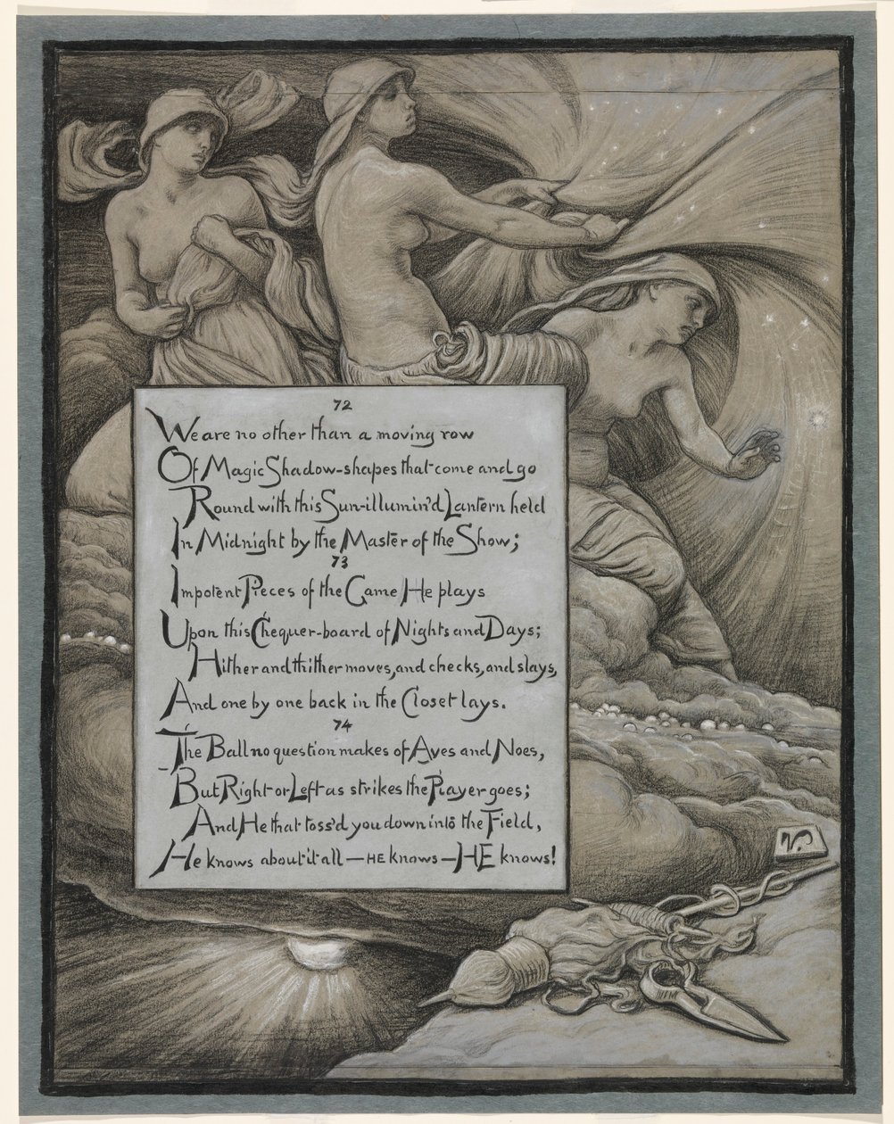 (Illusztráció Omar Khayyám Rubáiyátjához) A csillagokban gyülekező sorsok alkotó: Elihu Vedder