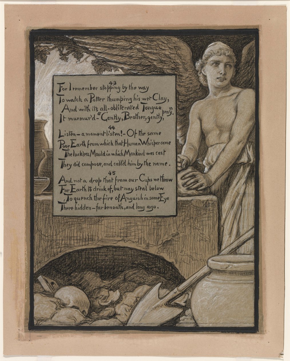 (Illusztráció Omar Khayyám Rubáiyátjához) A mennyei fazekas alkotó: Elihu Vedder