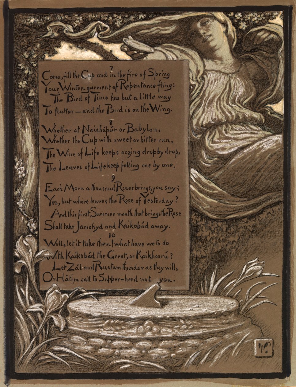(Illusztráció Omar Khayyám Rubáiyátjához) A meghívás alkotó: Elihu Vedder
