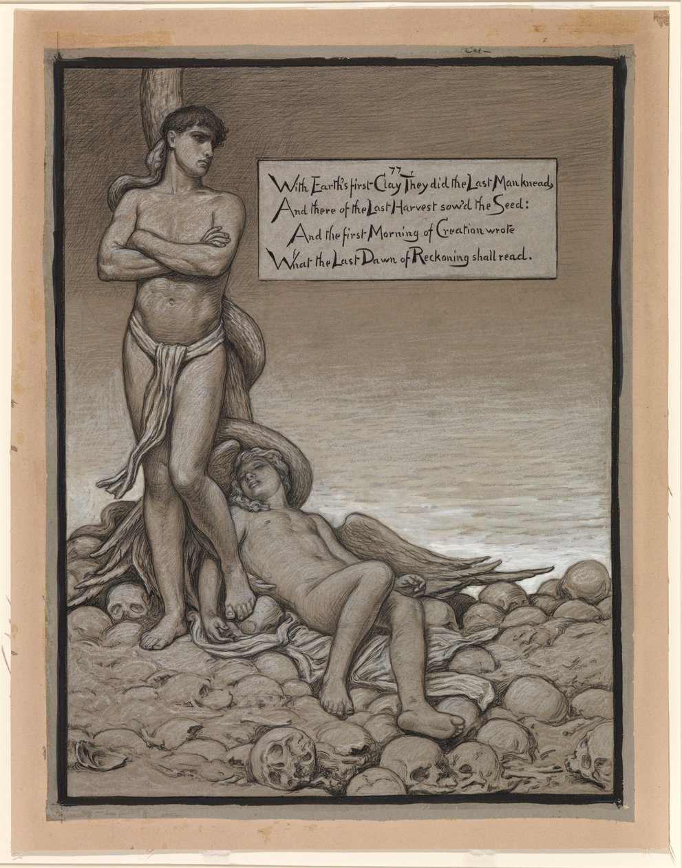 (Illusztráció Omar Khayyám Rubáiyátjához) Az utolsó ember alkotó: Elihu Vedder