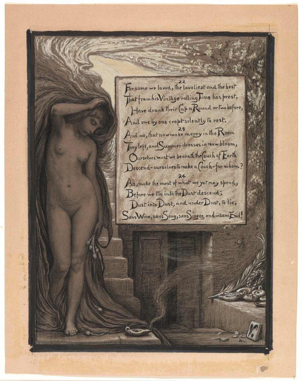 (Illusztráció Omar Khayyám Rubáiyátjához) A hosszú pihenés alkotó: Elihu Vedder