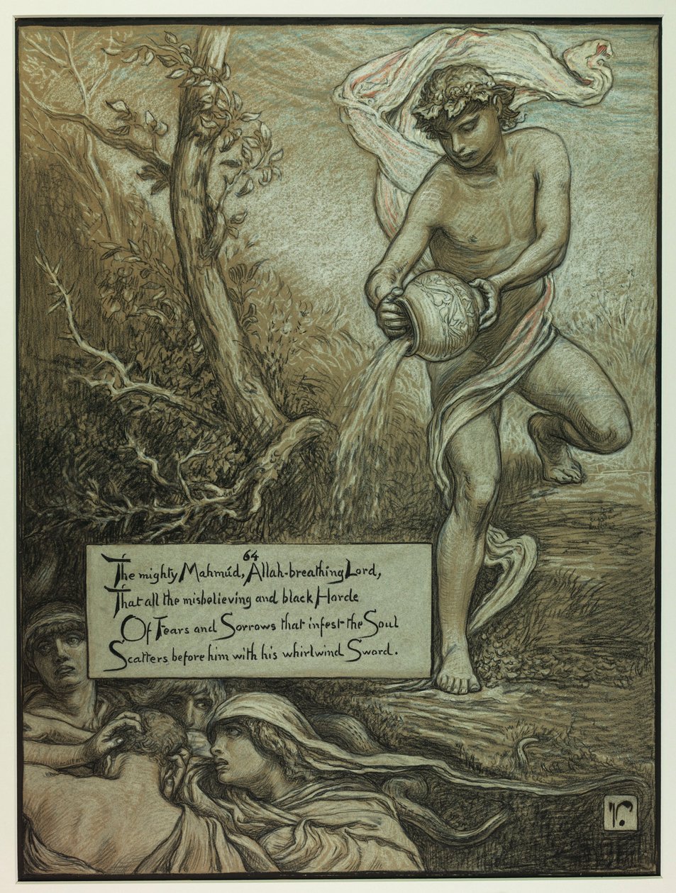 (Illusztráció Omar Khayyám Rubáiyátjához) A hatalmas Mahmud alkotó: Elihu Vedder