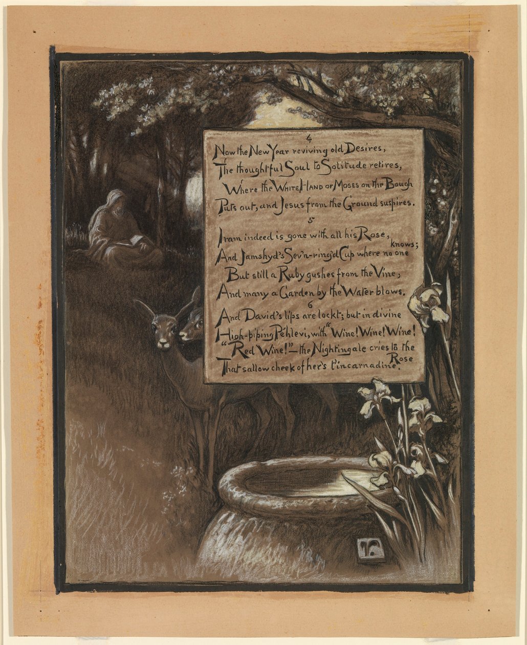 (Illusztráció Omar Khayyám Rubáiyátjához) A gondolkodó lélek a magányba vonul vissza alkotó: Elihu Vedder