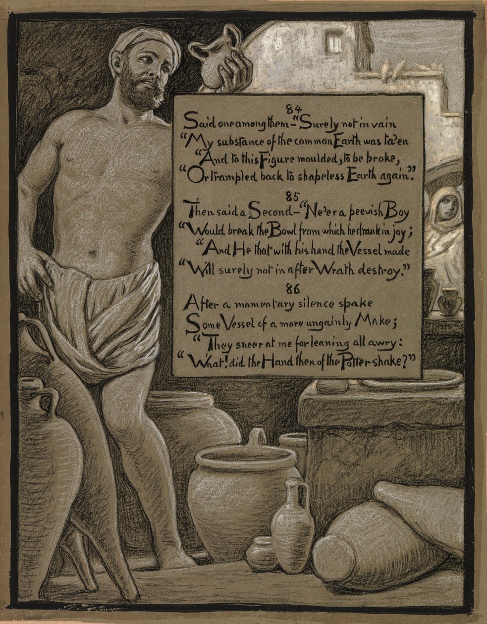 (Illusztráció Omar Khayyám Rubáiyátjához) Az őszinte fazék alkotó: Elihu Vedder