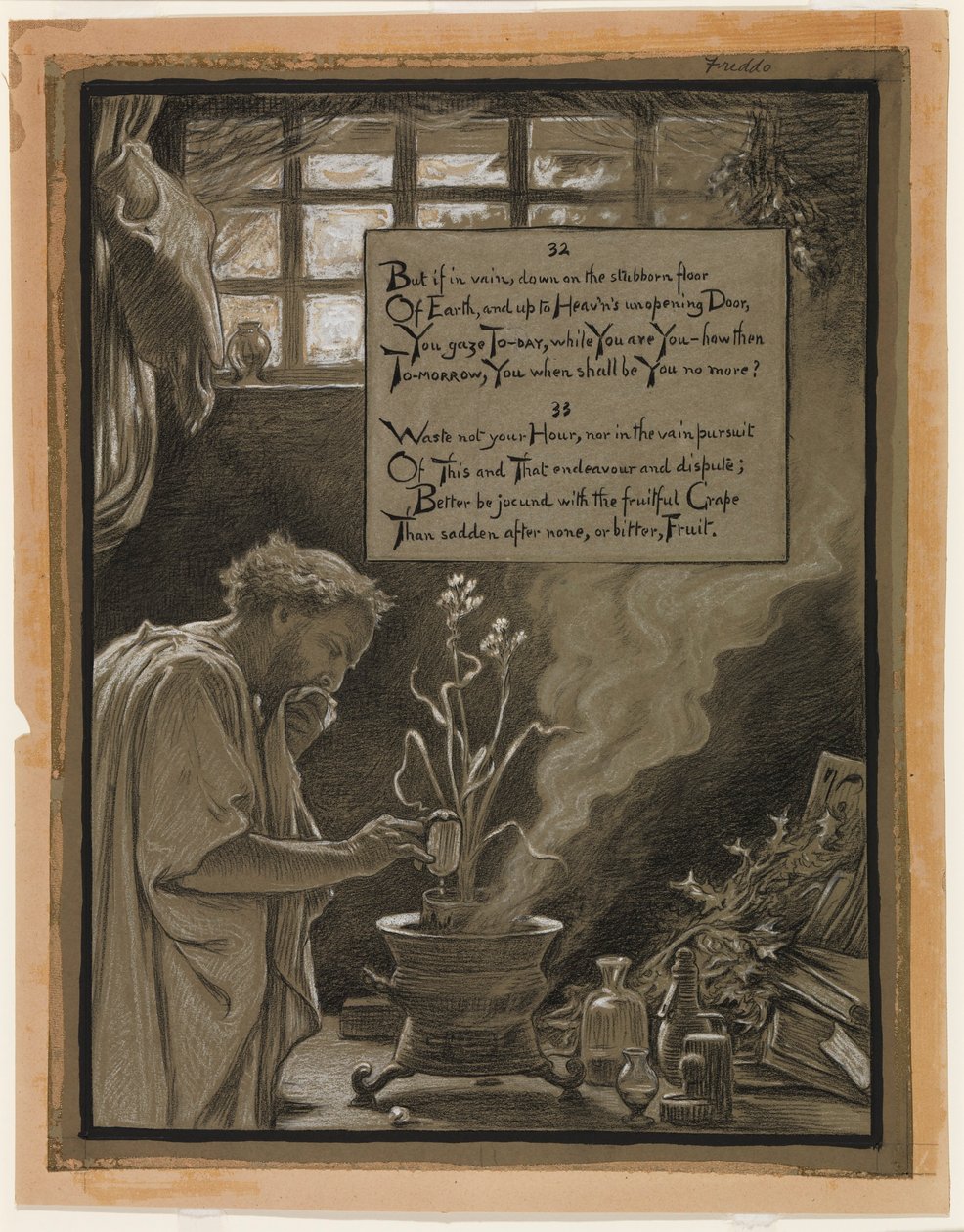(Illusztráció Omar Khayyám Rubáiyátjához) A hiábavaló törekvés alkotó: Elihu Vedder