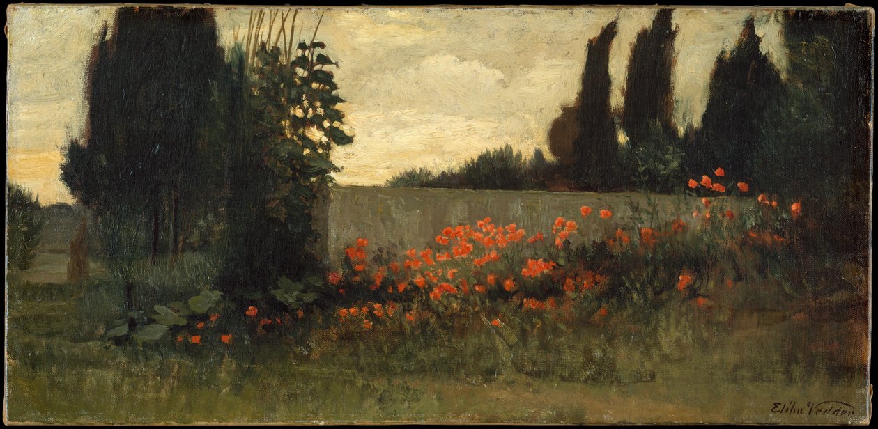 Ciprus és pipacsok alkotó: Elihu Vedder