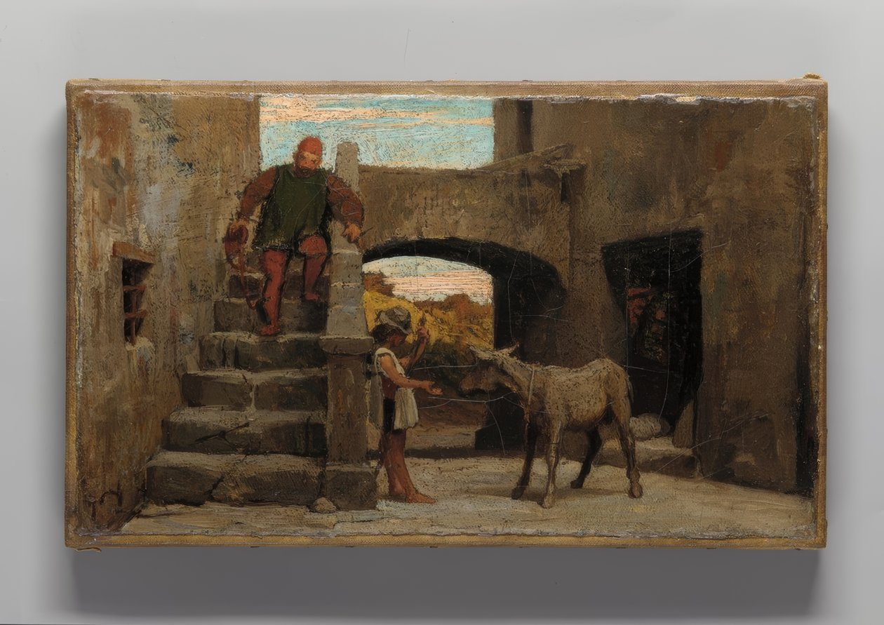 A molnár, fia és a szamár meséje alkotó: Elihu Vedder