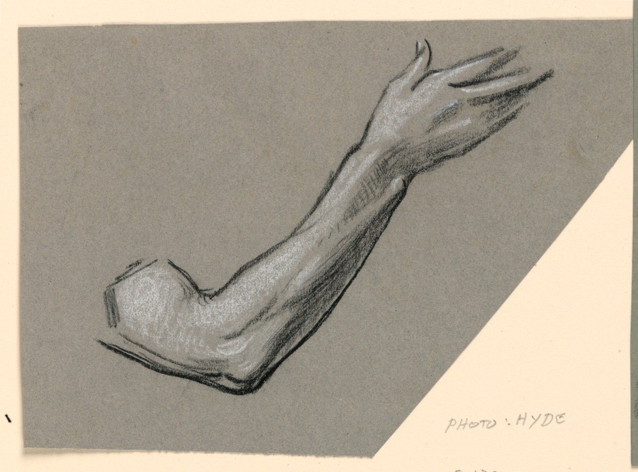 Rajz, kar részlete, 1885 körül alkotó: Elihu Vedder