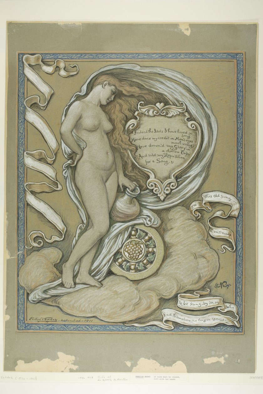 Ábratanulmány Omar Khayyam Rubaiyat számára alkotó: Elihu Vedder