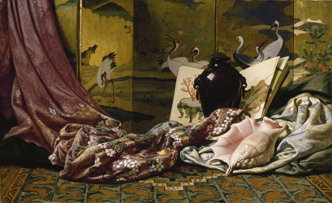 Japán csendélet alkotó: Elihu Vedder