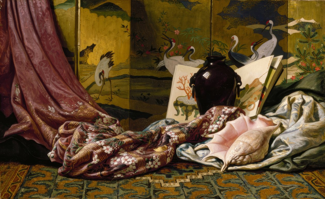 Japán csendélet alkotó: Elihu Vedder