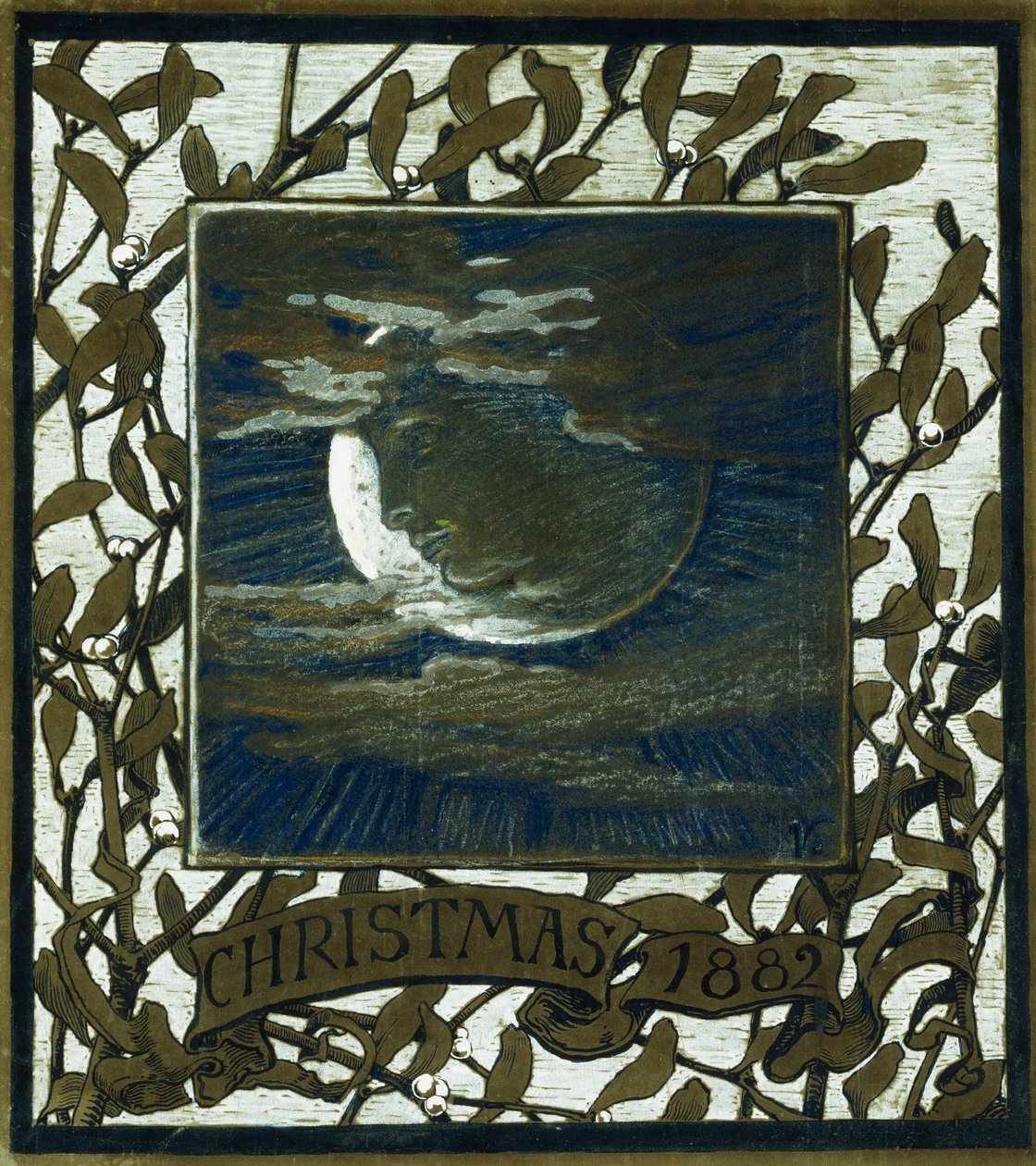 Luna, karácsony, 1882, 1882 alkotó: Elihu Vedder