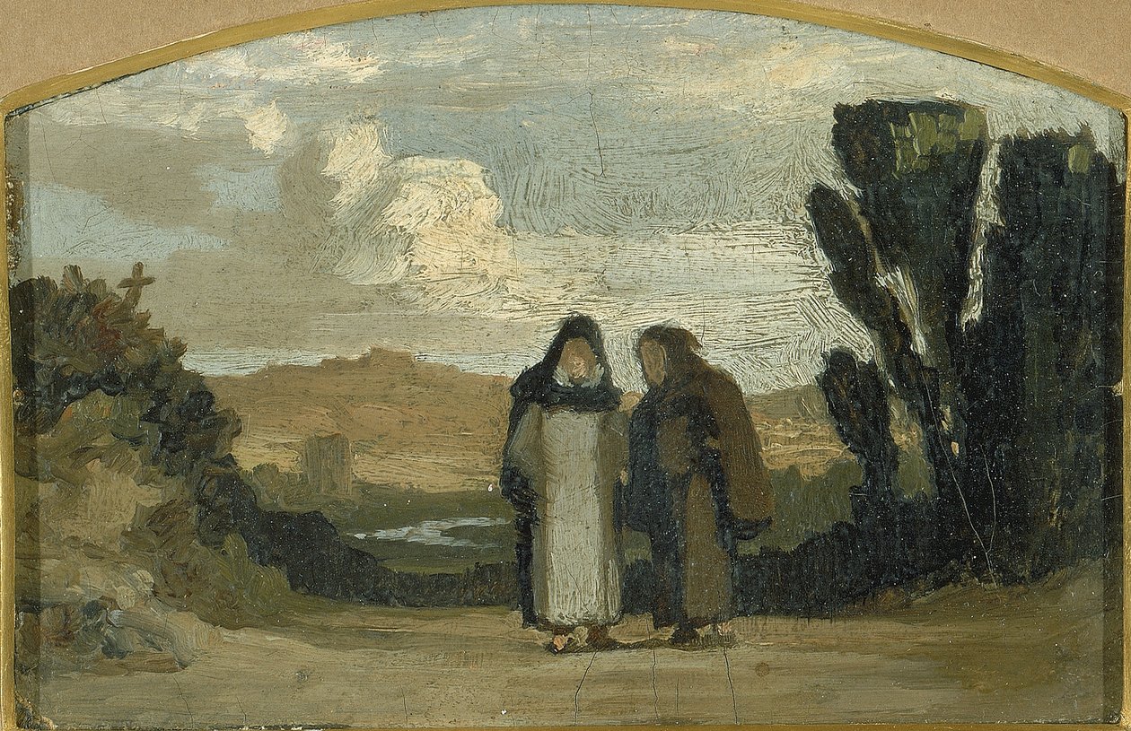 Szerzetesek az Appia úton alkotó: Elihu Vedder