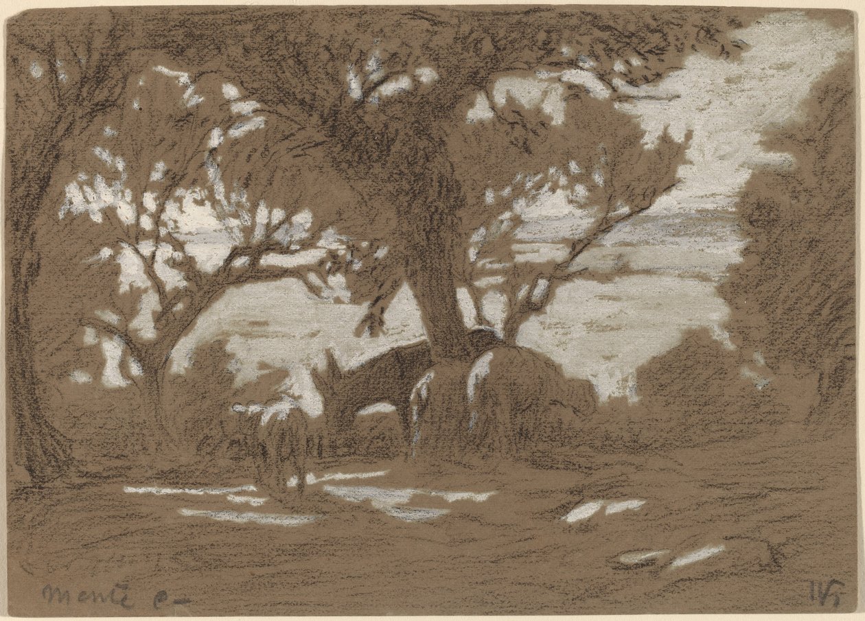 Mt. Colognola – juhok legeltetése a Trasimeno-tavon alkotó: Elihu Vedder