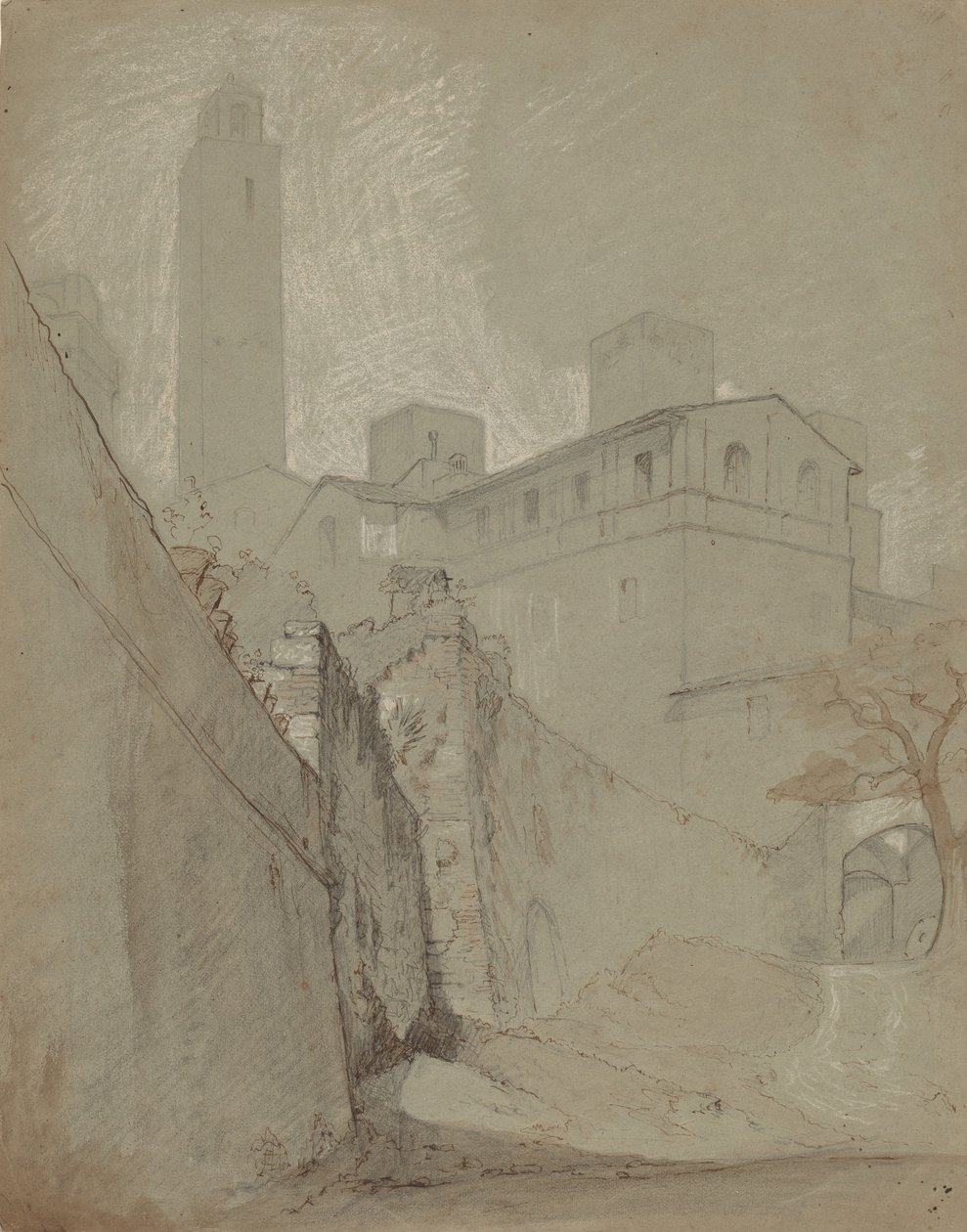 Orvieto, c. 1890. alkotó: Elihu Vedder