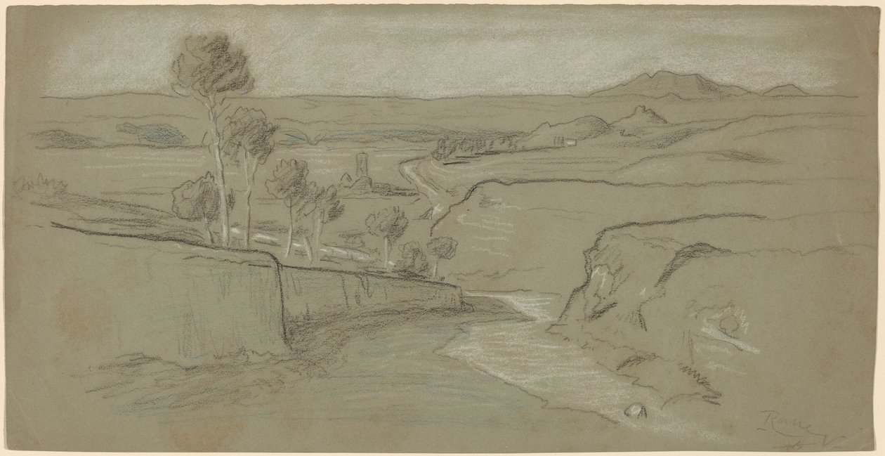 Római táj alkotó: Elihu Vedder