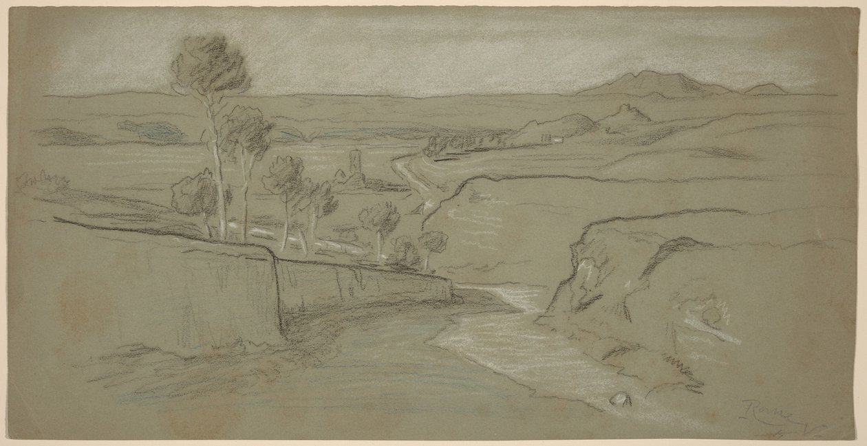 Római tájkép alkotó: Elihu Vedder