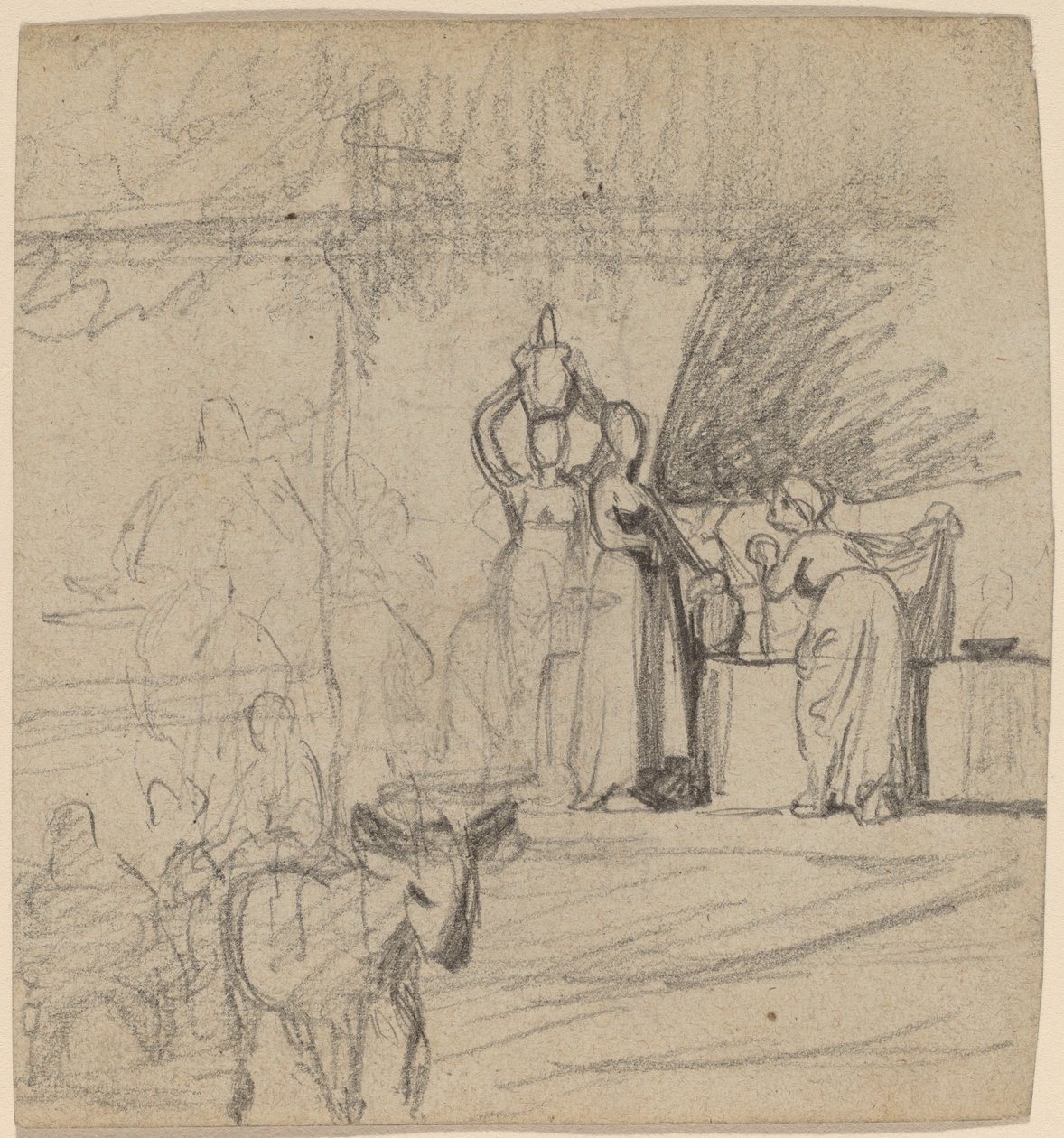 Fiú és szamár c. 1859. alkotó: Elihu Vedder