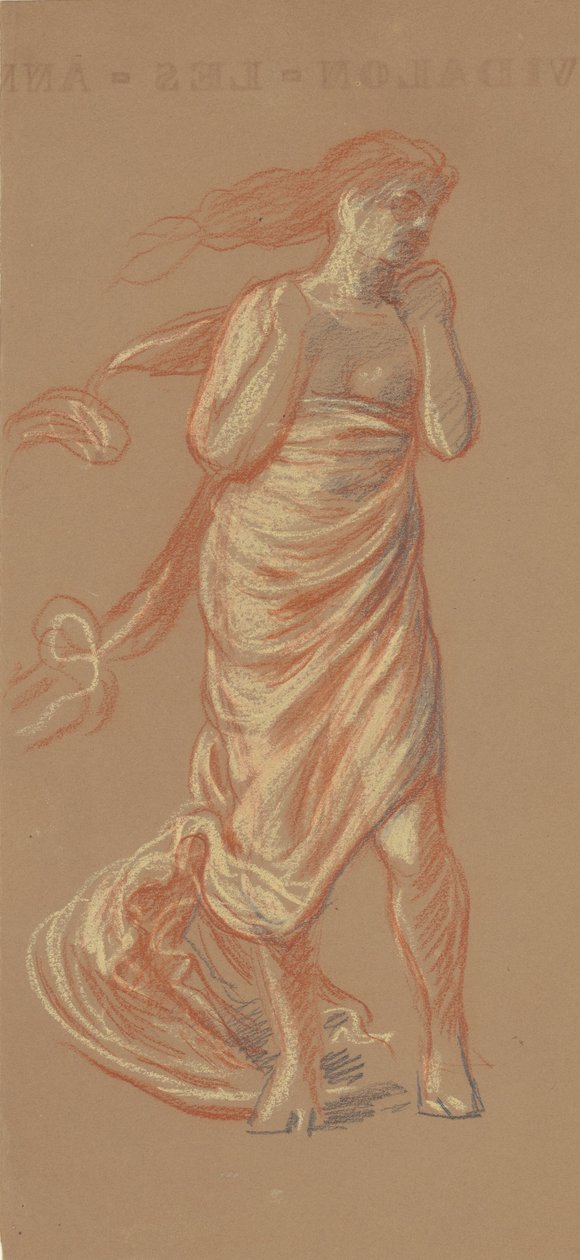 Tanulmány görög lányok fürdőzéséhez [recto], c. 1872. alkotó: Elihu Vedder