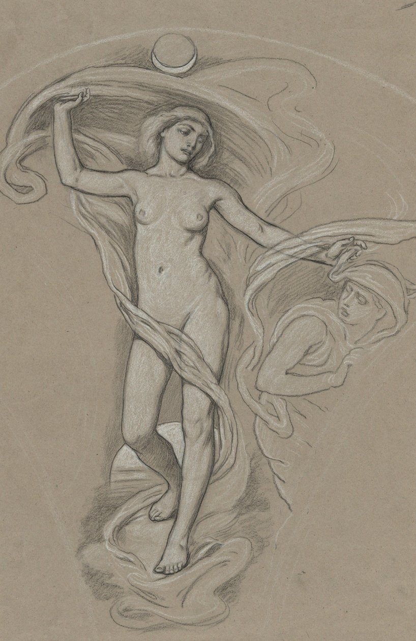 Vázlat Luna számára alkotó: Elihu Vedder