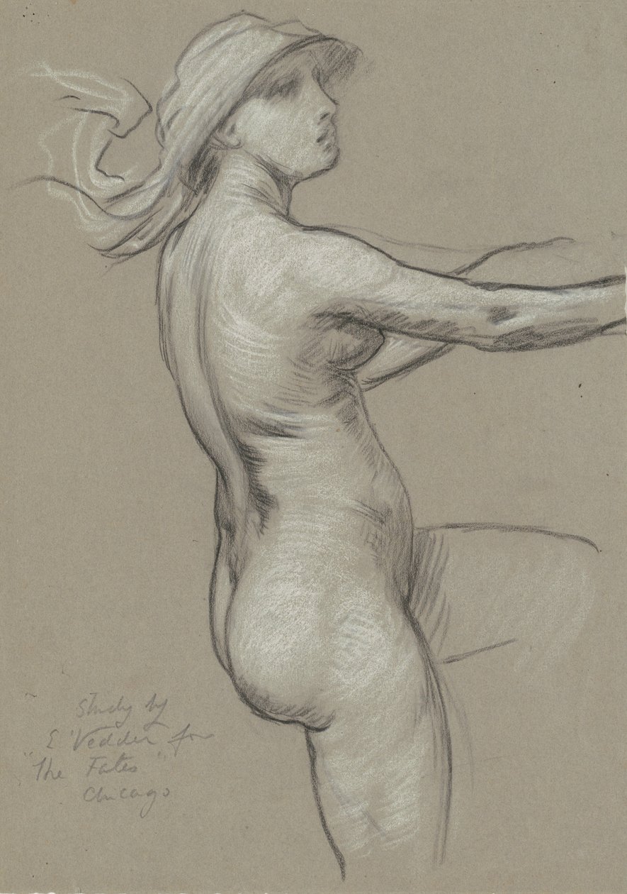 Tanulmány a csillagokban gyülekező sorsokhoz, 1884-1887. alkotó: Elihu Vedder