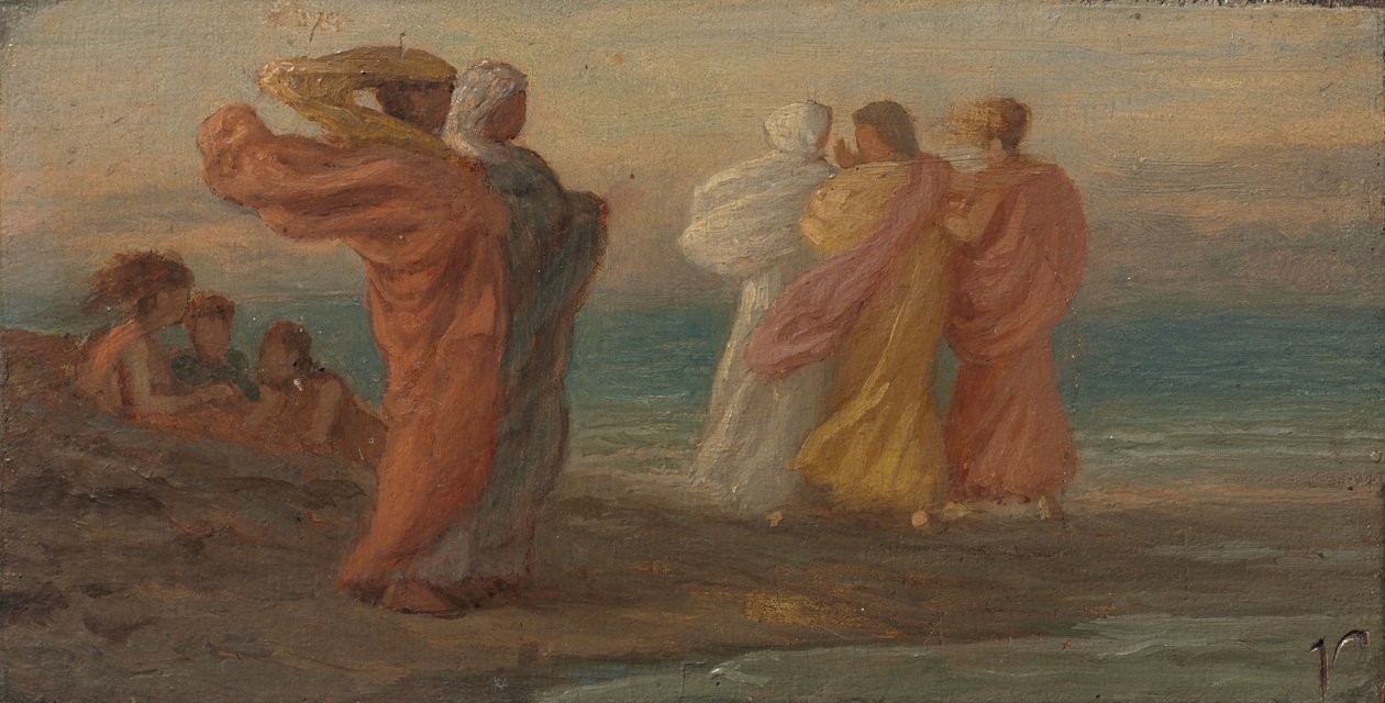 A zenebarát, 1875 körül (olaj, tábla) alkotó: Elihu Vedder